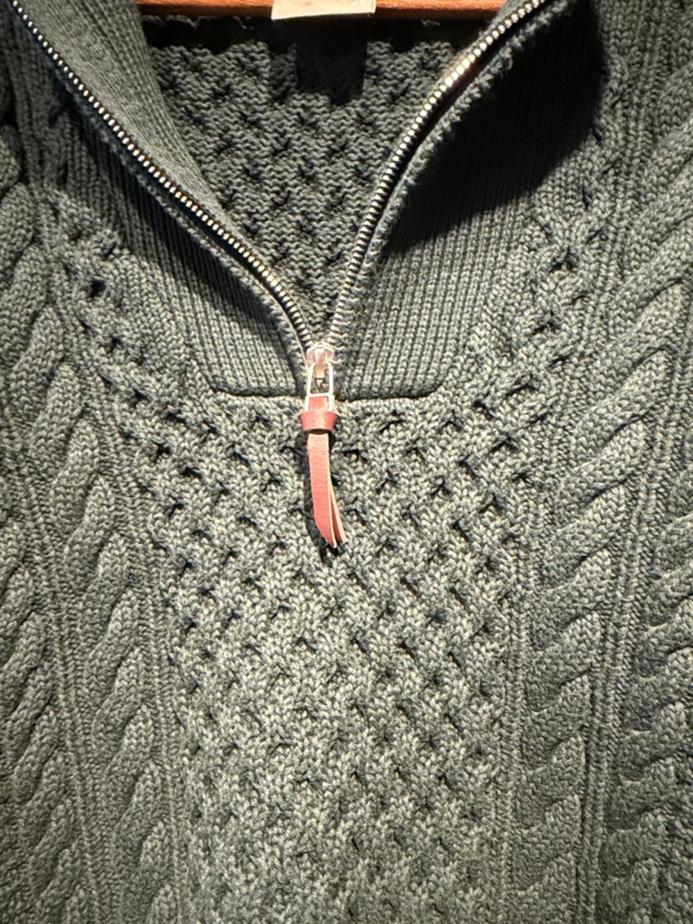 Kith Cable Knit Half-Zip Sweater - Dark Green - Picture 3 of 6